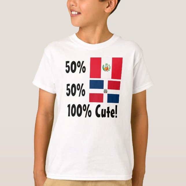 50% Peruvian 50% Dominican 100% Cute T-Shirt (Front)