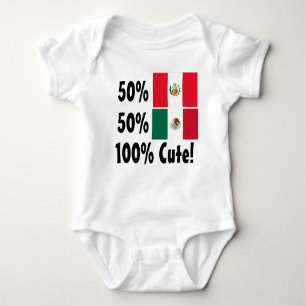 50% Peruvian 50% Mexican 100% Cute Baby Bodysuit