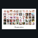 50 Photo Collage and Text Personalized Poster<br><div class="desc">Create a Photo Collage Personalized poster from Ricaso - add 50 individual photos to make a photo collage and add your own text</div>