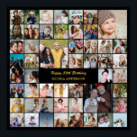 50 Photo Collage Personalized 50th Birthday Gift Poster<br><div class="desc">Turn your favorite photos into a stunning piece of wall art. This custom photo collage poster is the perfect way to tell your story, capturing a lifetime of memories in one beautiful display. With 100% personalization, you can easily upload your own photos and customize the text, fonts, and colors to...</div>