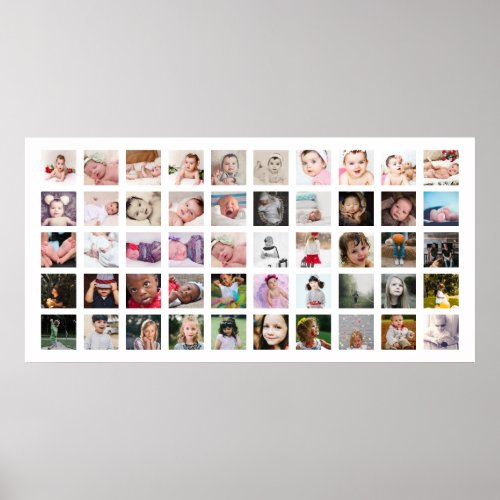 50 Photo Collage Personalized Poster