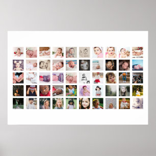 50 Photo Collage Personalized Poster