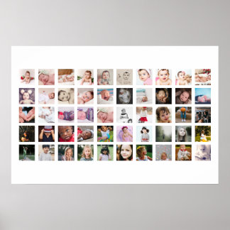 50 Photo Collage Personalized Poster