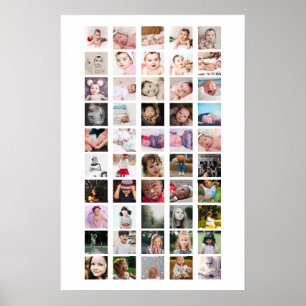 50 Photo Collage Personalized Poster