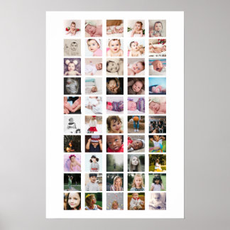 50 Photo Collage Personalized Poster