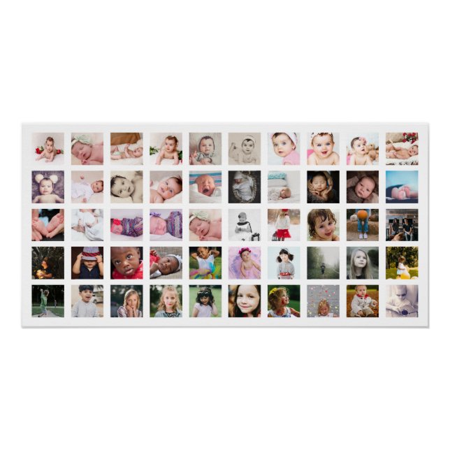 50 Photo Collage Personalized Poster (Front)