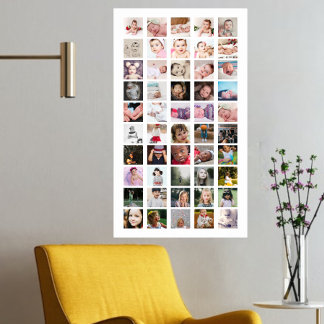 50 Photo Collage Personalized Poster