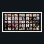 50 Photo Collage Personalized Poster<br><div class="desc">Create a Photo Collage Personalized poster print from Ricaso - add 50 individual photos to make a photo collage</div>