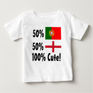 50% Portuguese 50% English 100% Cute Baby T-Shirt