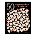 50 Reasons We Love You Gift - 50th Birthday Poster 50 Reasons We Love You Gift - 50th Birthday Poster