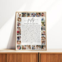 50 Reasons We Love You Photo Collage Keepsake Gift