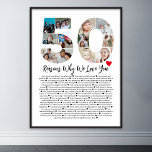 50 Reasons Why We Love You 50th Birthday Collage Poster at Zazzle