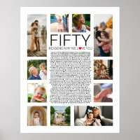 50 reasons why we love you photo collage