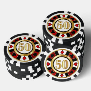 50 Red Casino Chip Las Vegas 