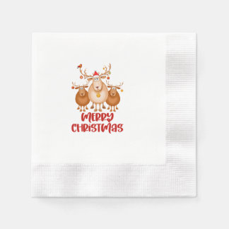 50 Reindeer Napkins, Fun Graphic Napkins
