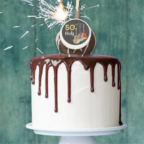 50 Rocks 50th Birthday Party Cake Pops