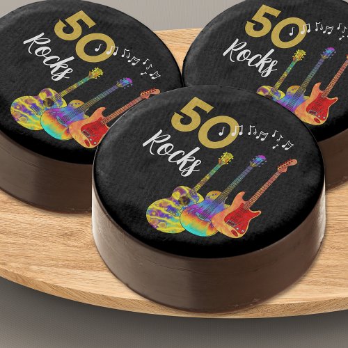 50 Rocks 50th Birthday Party Guitars Chocolate Covered Oreo