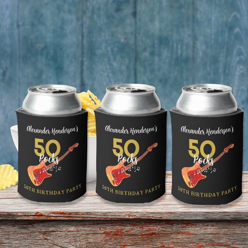 50 Rocks Birthday Party for Him Can Cooler