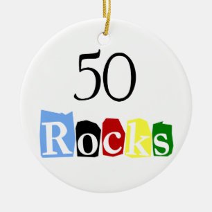 50 Rocks Ceramic Ornament