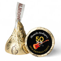 50 Rocks Cool Guitar 50th Birthday Party Hershey®'s Kisses®