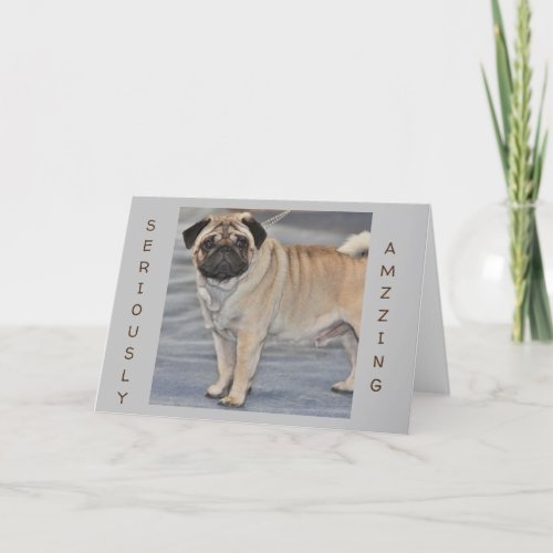 50 SERIOUSLY SAYS PUG CARD