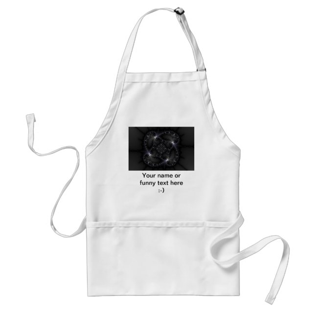50 Shades Of Gray - Fractal Art Adult Apron (Front)