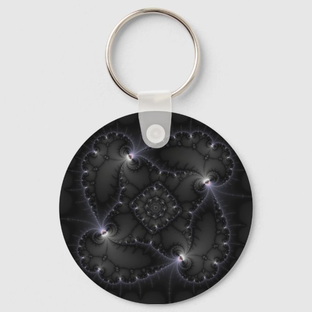 50 Shades Of Grey - Fractal Art Keychain (Front)