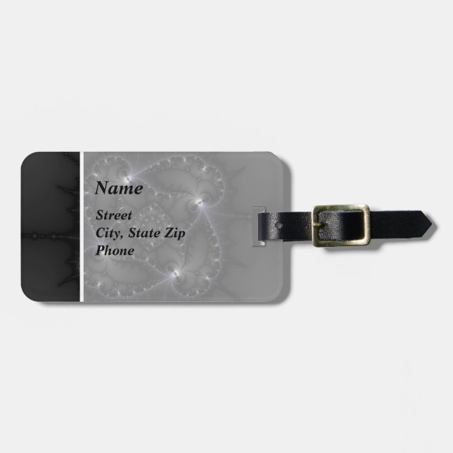 50 Shades Of Grey - Fractal Art Luggage Tag (Front Horizontal)
