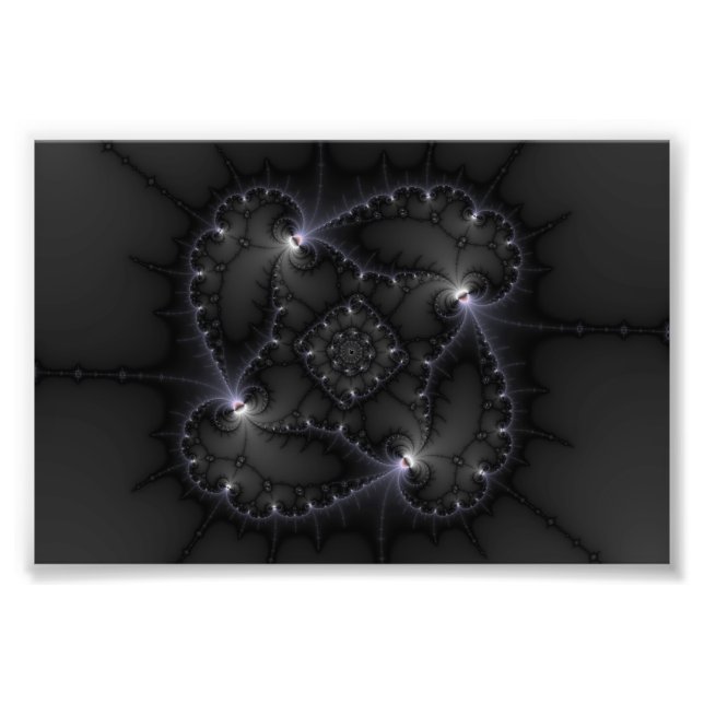 50 Shades Of Grey - Fractal Art Photo Print (Front)