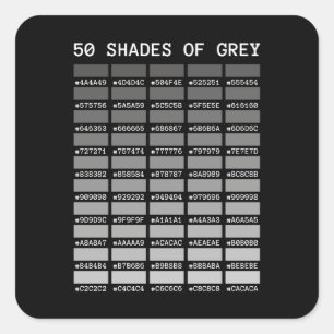 50 shades of grey square sticker