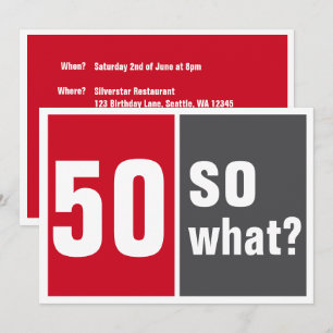 50 so what? invitation