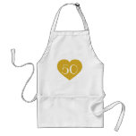 50 Solid Gold Heart Adult Apron at Zazzle