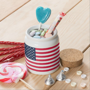 50-Star American Flag: Old Glory Stars and Stripes Candy Jar