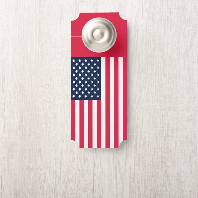 50-Star American Flag: Old Glory Stars and Stripes Door Hanger (On Knob)