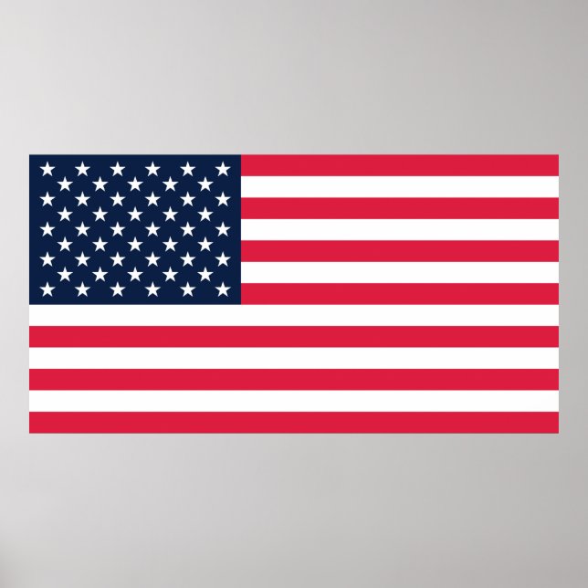 50-Star American Flag: Old Glory Stars and Stripes Poster (Front)