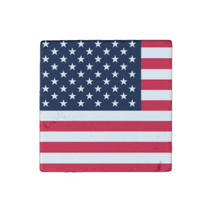 50-Star American Flag: Old Glory Stars and Stripes Stone Magnet