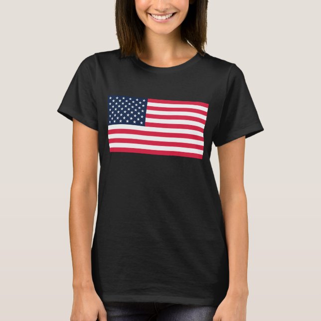 50-Star American Flag: Old Glory Stars and Stripes T-Shirt (Front)