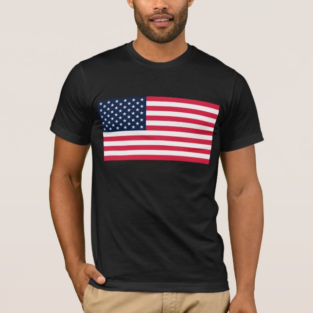 50-Star American Flag: Old Glory Stars and Stripes T-Shirt (Front)