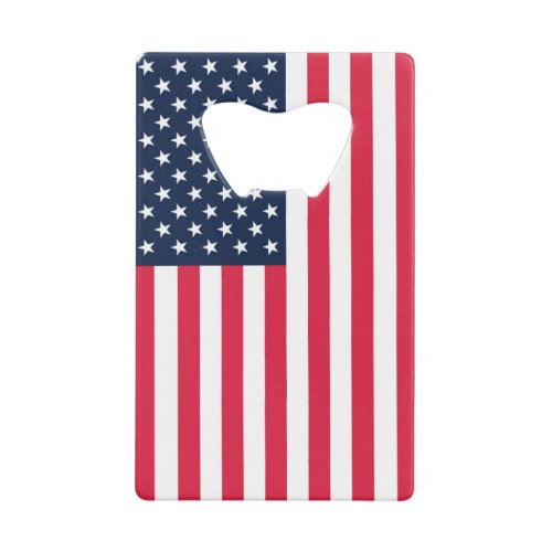 50 Star Flag United States of America Credit Card Bottle Opener