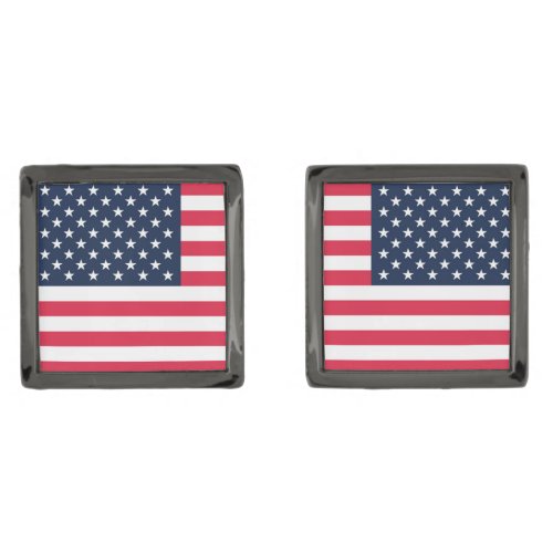 50 Star Flag United States of America Cufflinks