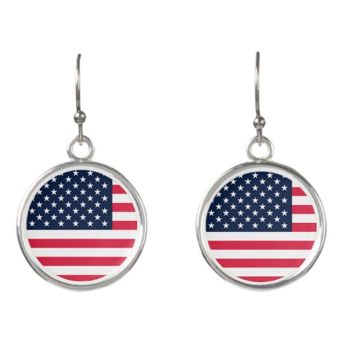 50 Star Flag United States of America Earrings