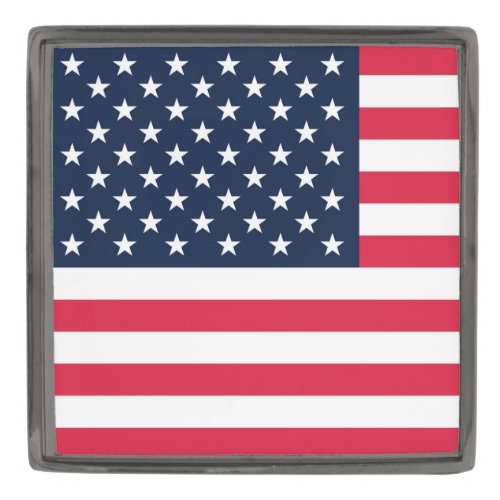 50 Star Flag United States of America Gunmetal Finish Lapel Pin