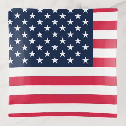 50 Star Flag United States of America Trinket Tray