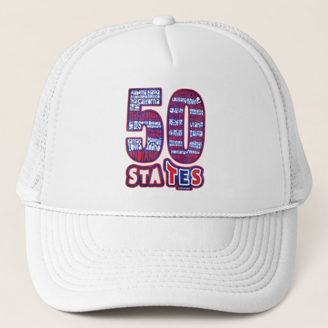 50 STATES THE USA TRUCKER HAT (Front)