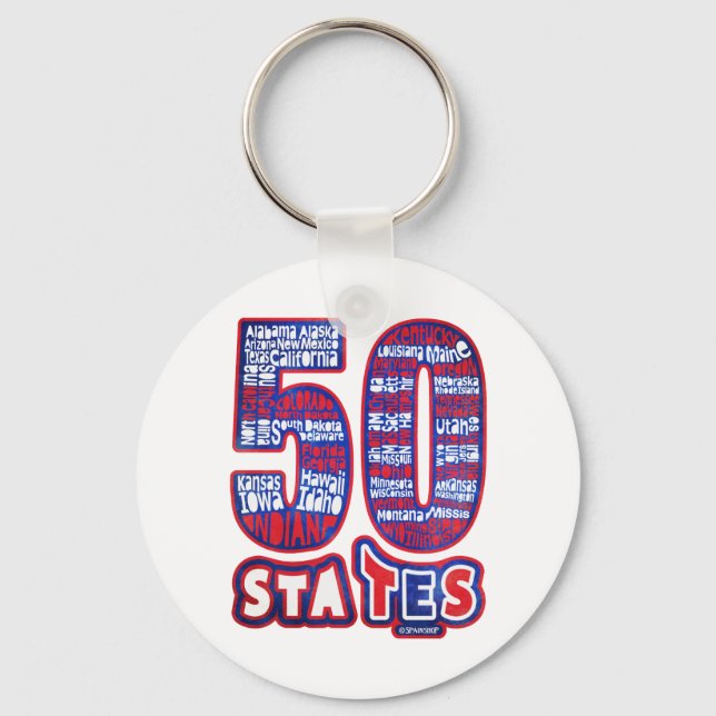 50 STATES USA KEYCHAIN (Front)