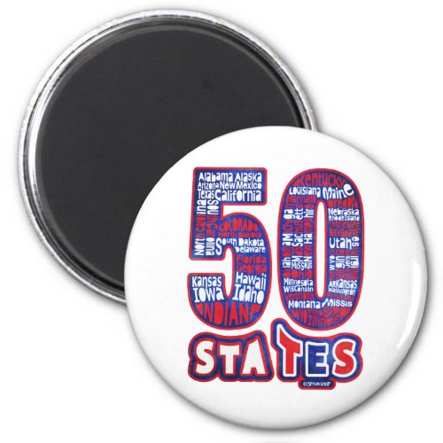 50 STATES USA MAGNET
