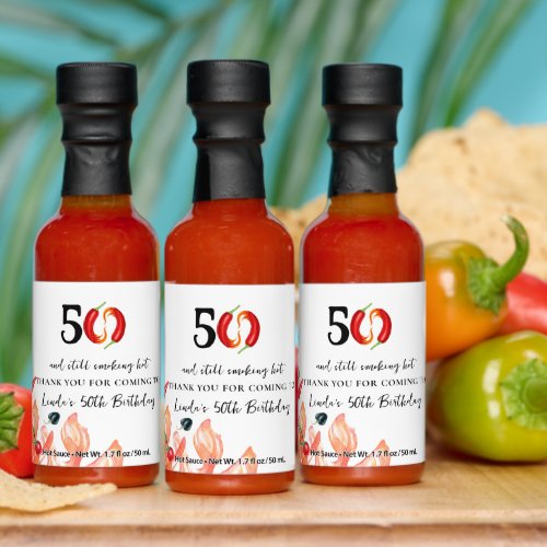 50  Still Smoking Hot  Birthday Party Favors Hot Sauces