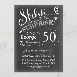 Surprise 50th Birthday Invitations | Zazzle