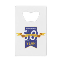 50 th anniversary credit card bottle opener