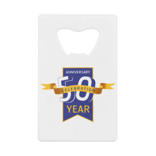 50 th anniversary credit card bottle opener